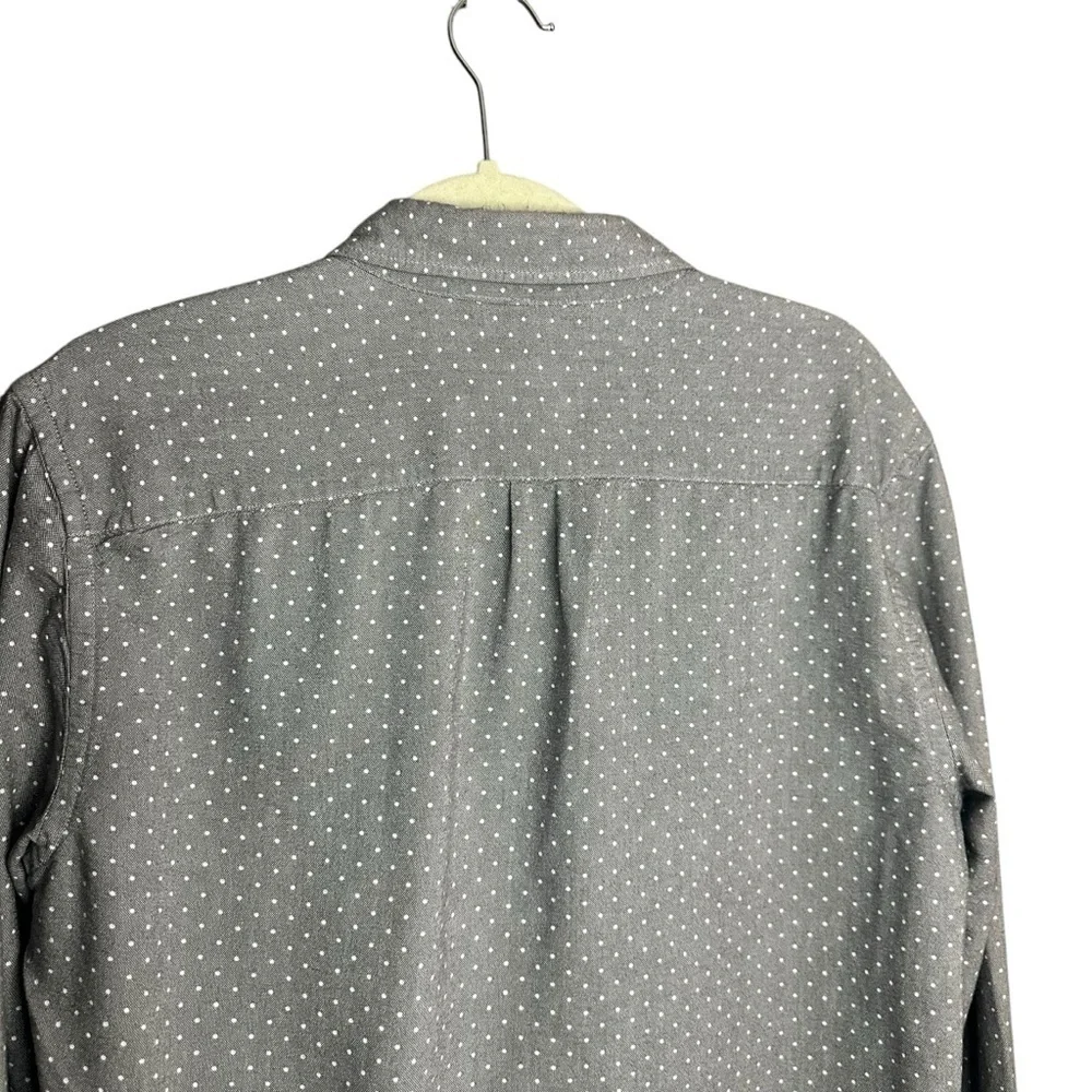 American Eagle Outfitters Long Sleeve Button Down Grey Shirt Size Medium - Picture 8 of 9